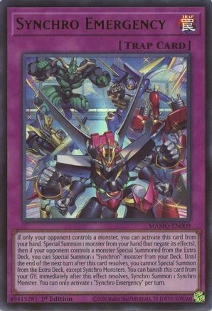Synchro Emergency (Ultra Rare) (MAMO-EN009) - Magnificent Monsters 1st Edition