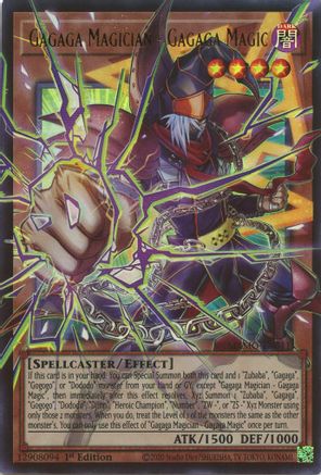 Gagaga Magician - Gagaga Magic (Extended Art) (Ultra Rare) (MAMO-EN011) - Magnificent Monsters 1st Edition