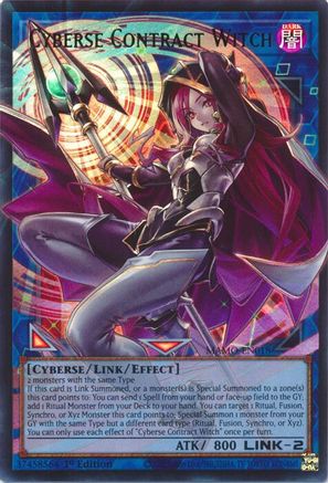 Cyberse Contract Witch (Extended Art) (Ultra Rare) (MAMO-EN018) - Magnificent Monsters 1st Edition