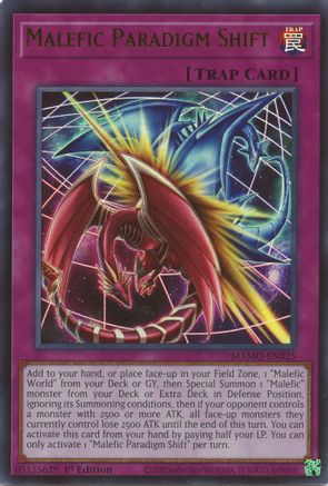 Malefic Paradigm Shift (Ultra Rare) (MAMO-EN025) - Magnificent Monsters 1st Edition