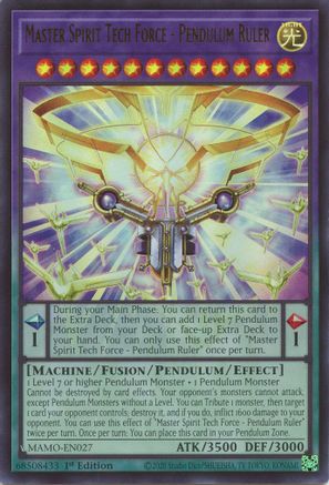 Master Spirit Tech Force - Pendulum Ruler (Ultra Rare) (MAMO-EN027) - Magnificent Monsters 1st Edition