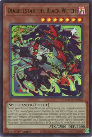 Diabellstar the Black Witch (Ultra Rare) (MAMO-EN032) - Magnificent Monsters 1st Edition