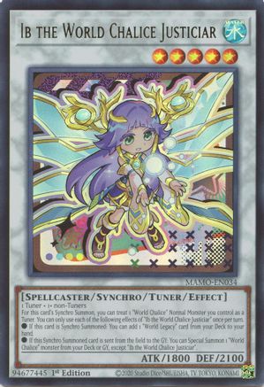 Ib the World Chalice Justiciar (Ultra Rare) (MAMO-EN034) - Magnificent Monsters 1st Edition
