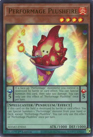 Performage Plushfire (Ultra Rare) (MAMO-EN045) - Magnificent Monsters 1st Edition