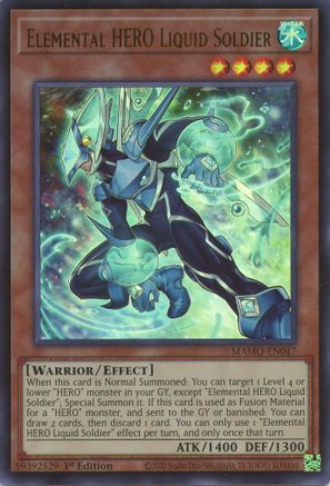 Elemental HERO Liquid Soldier (Ultra Rare) (MAMO-EN047) - Magnificent Monsters 1st Edition