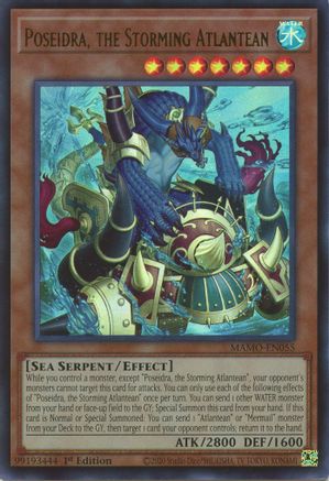 Poseidra, the Storming Atlantean (Ultra Rare) (MAMO-EN055) - Magnificent Monsters 1st Edition