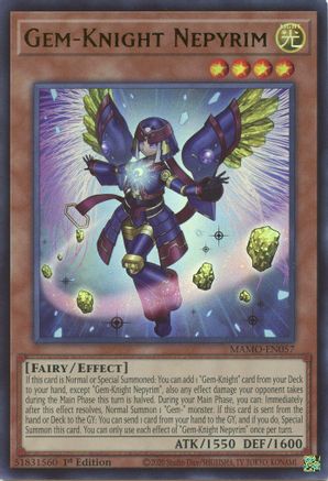 Gem-Knight Nepyrim (Ultra Rare) (MAMO-EN057) - Magnificent Monsters 1st Edition