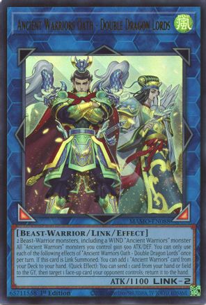 Ancient Warriors Oath - Double Dragon Lords (Ultra Rare) (MAMO-EN088) - Magnificent Monsters 1st Edition