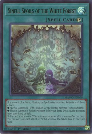 Sinful Spoils of the White Forest (Ultra Rare) (MAMO-EN099) - Magnificent Monsters 1st Edition