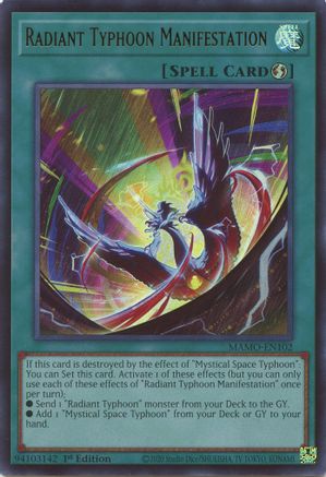 Radiant Typhoon Manifestation (Ultra Rare) (MAMO-EN102) - Magnificent Monsters 1st Edition