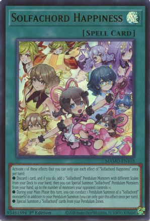 Solfachord Happiness (Ultra Rare) (MAMO-EN103) - Magnificent Monsters 1st Edition