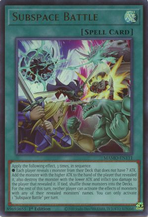 Subspace Battle (Ultra Rare) (MAMO-EN111) - Magnificent Monsters 1st Edition