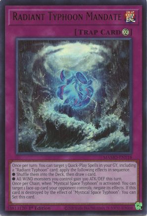Radiant Typhoon Mandate (Ultra Rare) (MAMO-EN118) - Magnificent Monsters 1st Edition