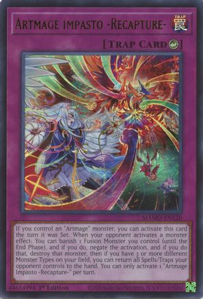 Artmage Impasto -Recapture- (Ultra Rare) (MAMO-EN120) - Magnificent Monsters 1st Edition