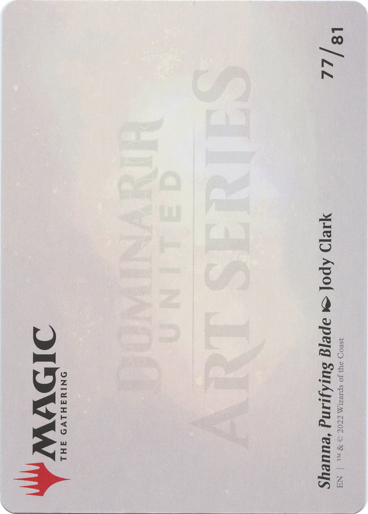 Shanna, Purifying Blade // Shanna, Purifying Blade (ADMU-077) (Borderless) [Dominaria United Art Series] Foil