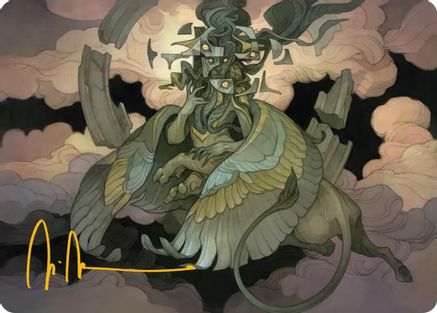 Sphinx of False Conclusions Art Card (Gold-Stamped Signature) (ASFRA-007) [Art Series: Reality Fracture]