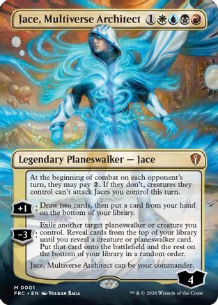 Jace, Multiverse Architect (Borderless) (FRC-001) [Commander: Reality Fracture] Foil