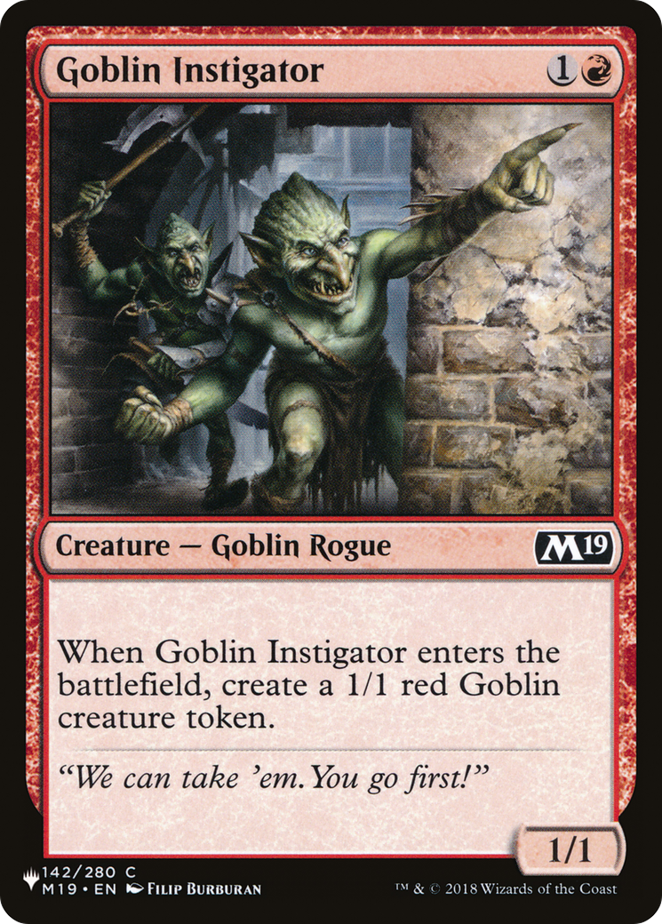 Goblin Instigator (LIST-142/280) [The List]