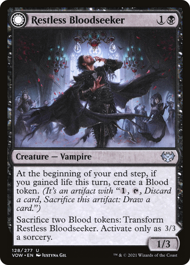 Restless Bloodseeker (VOW-128) [Innistrad: Crimson Vow] Foil