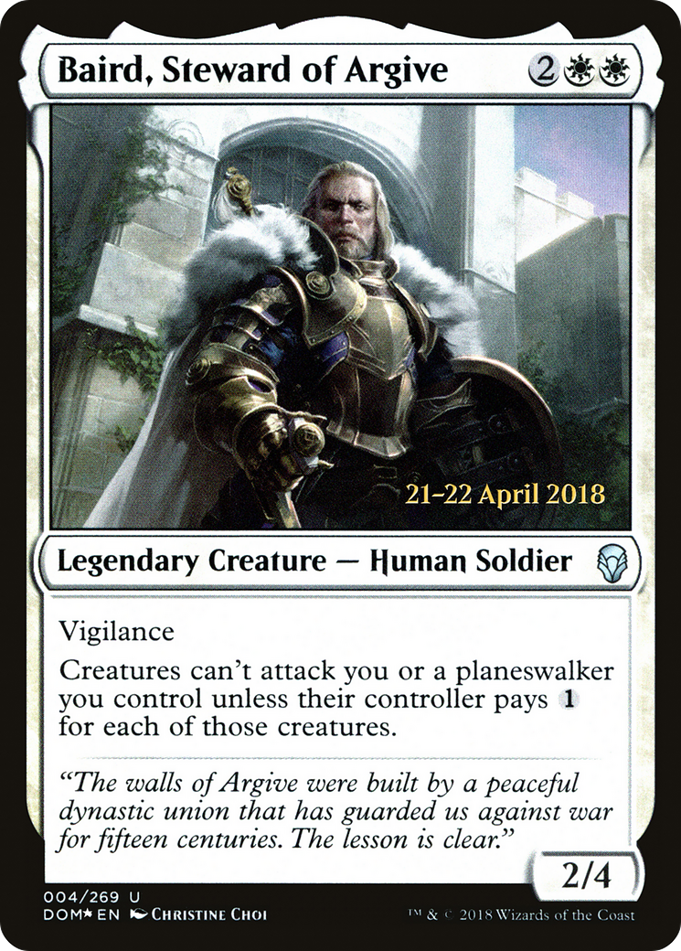 Baird, Steward of Argive (PRE-004) [Dominaria Promos] Foil