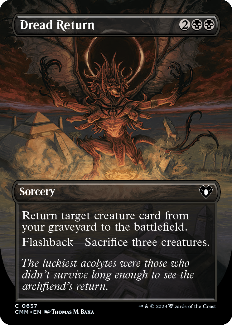 Dread Return (Borderless) (CMM-637) [Commander Masters] Foil
