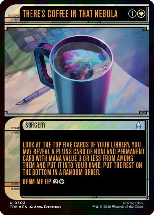 There's Coffee in that Nebula (Showcase) (Surge Foil) (TRK-503) [Star Trek] Foil