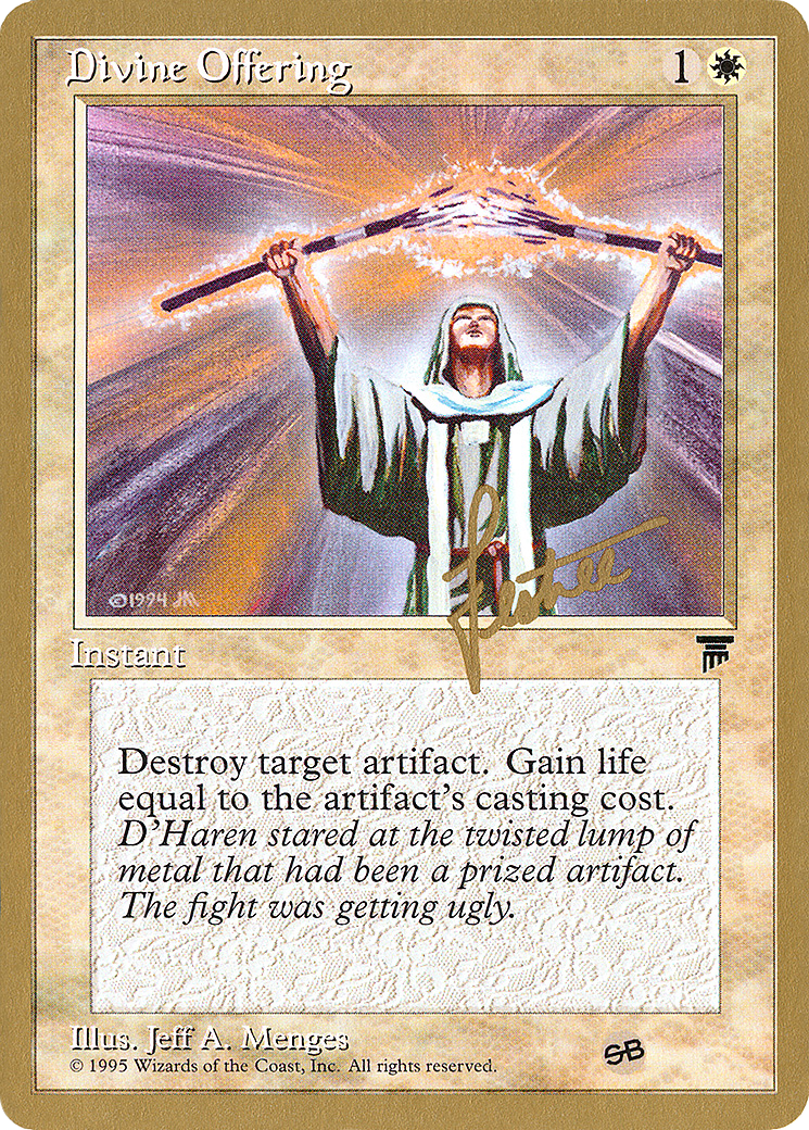 Divine Offering - 1996 Bertrand Lestree (LEG) (SB) (WCD-BL6SB) [Pro Tour Collector Set]