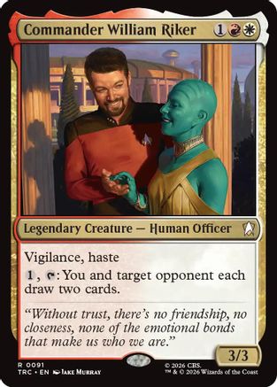 Commander William Riker (Surge Foil) (TRC-091) [Commander: Star Trek] Foil