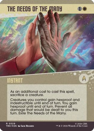 The Needs of the Many (Showcase) (Surge Foil) (TRK-529) [Star Trek] Foil