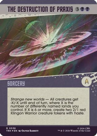 The Destruction of Praxis (Showcase) (Surge Foil) (TRK-538) [Star Trek] Foil