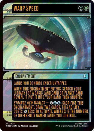 Warp Speed (Showcase) (Surge Foil) (TRK-521) [Star Trek] Foil