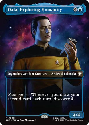 Data, Exploring Humanity (Borderless) (TRC-202) [Commander: Star Trek]