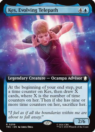 Kes, Evolving Telepath (Extended Art) (TRC-259) [Commander: Star Trek]