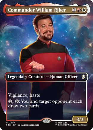 Commander William Riker (Borderless) (TRC-207) [Commander: Star Trek] Foil