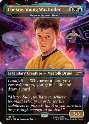 Chekov, Young Wayfinder - Tatyova, Benthic Druid (Borderless) (SDS-017) [Star Trek: Stardates]