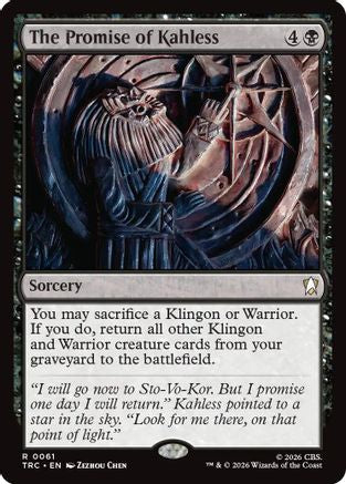 The Promise of Kahless (Surge Foil) (TRC-061) [Commander: Star Trek] Foil
