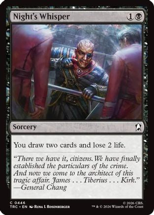 Night's Whisper (Surge Foil) (TRC-446) [Commander: Star Trek] Foil