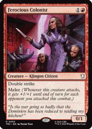Ferocious Colonist (Surge Foil) (TRC-065) [Commander: Star Trek] Foil