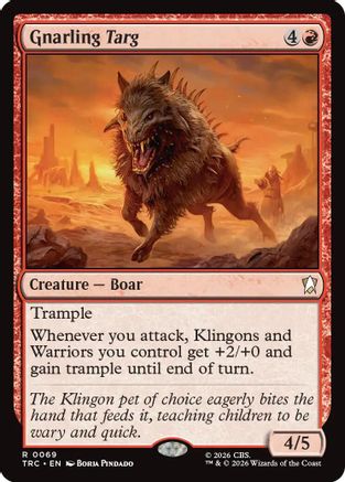 Gnarling Targ (Surge Foil) (TRC-069) [Commander: Star Trek] Foil