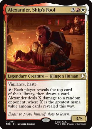 Alexander, Ship's Fool (Surge Foil) (TRC-081) [Commander: Star Trek] Foil