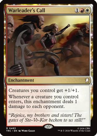 Warleader's Call (Surge Foil) (TRC-483) [Commander: Star Trek] Foil