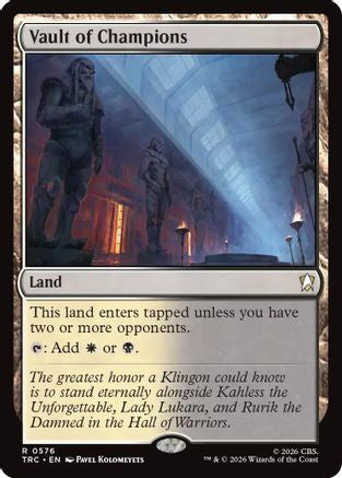 Vault of Champions (Surge Foil) (TRC-576) [Commander: Star Trek] Foil