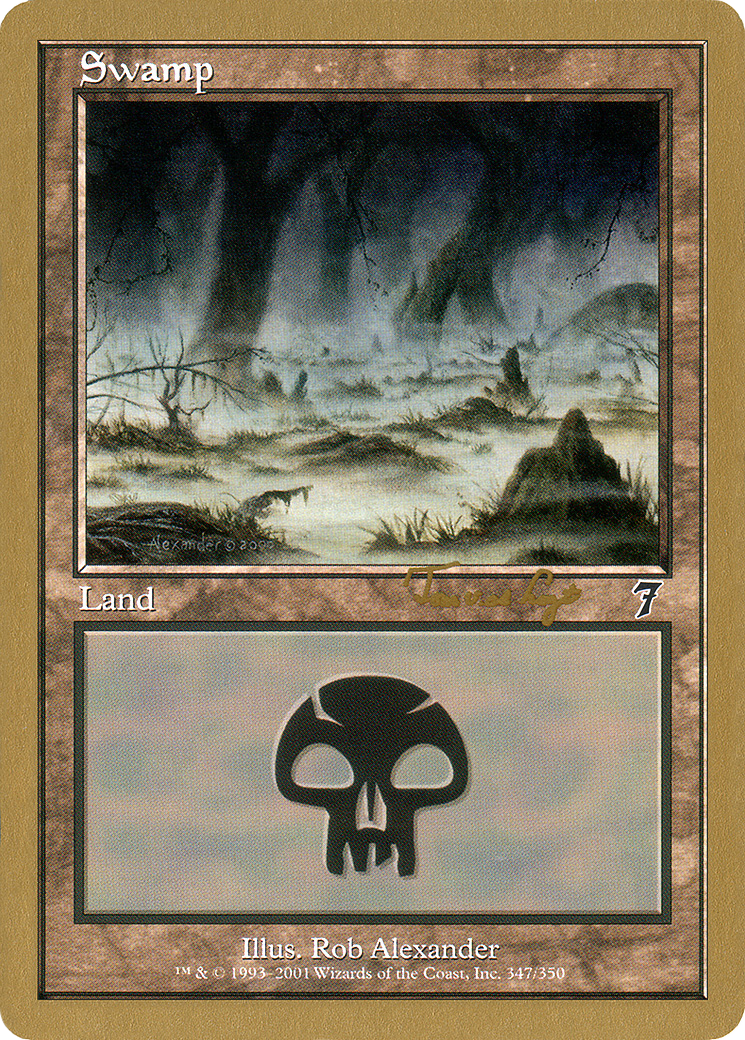 Swamp (347) - 2001 Tom van de Logt (7ED) [World Championship Decks 2001]