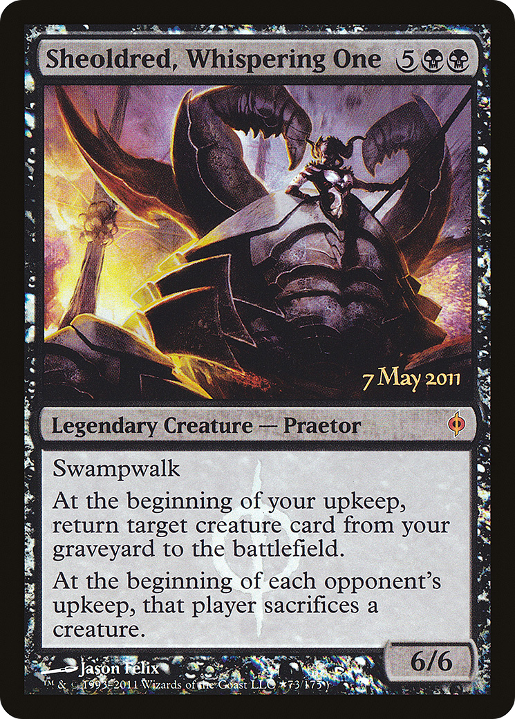 Sheoldred, Whispering One (PRE-073) [New Phyrexia Promos] Foil