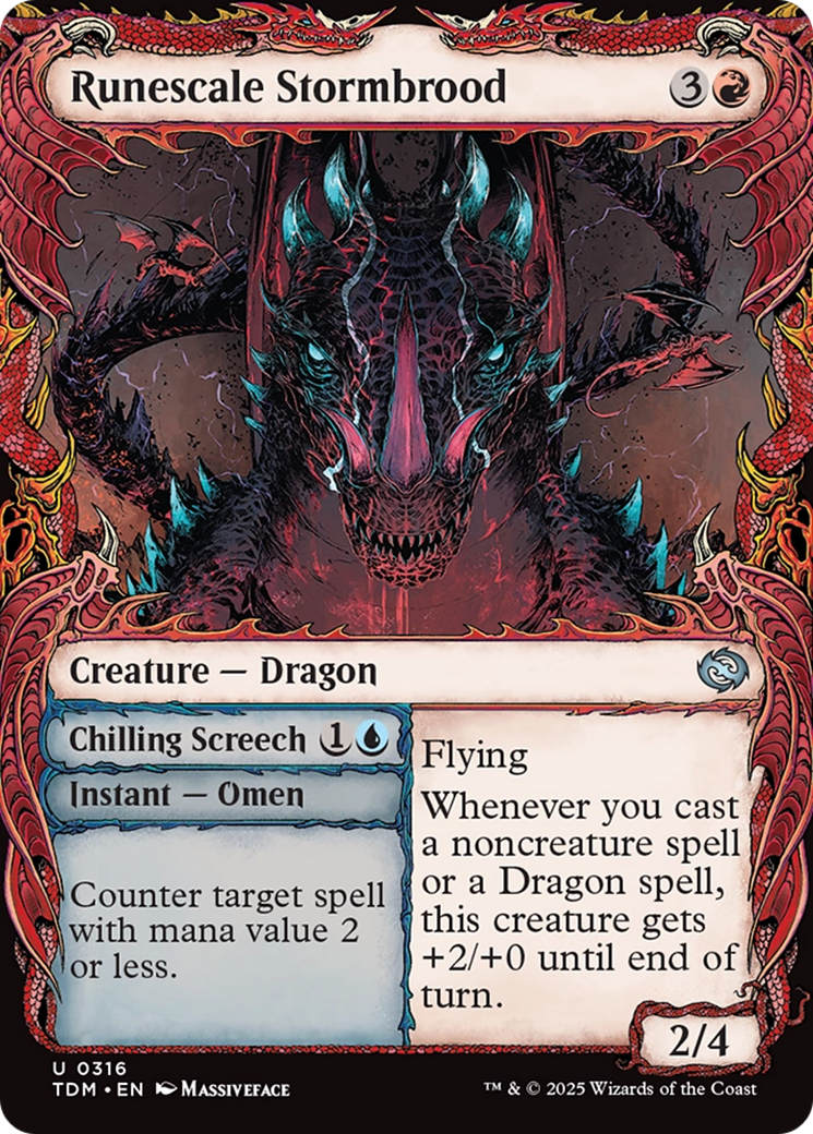 Runescale Stormbrood (Showcase) (TDM-316) [Tarkir: Dragonstorm] Foil