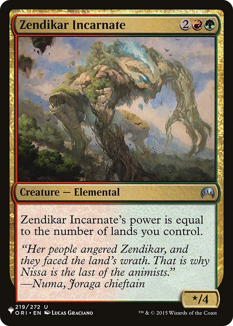 Zendikar Incarnate (LIST-219/272) [The List]