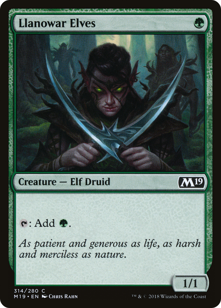 Llanowar Elves (M19-314) [Core Set 2019]