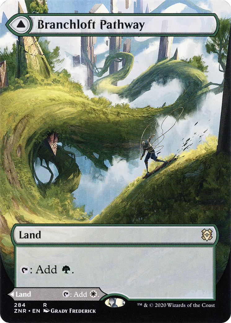 Branchloft Pathway (Borderless) (ZNR-284) (Showcase) [Zendikar Rising] Foil