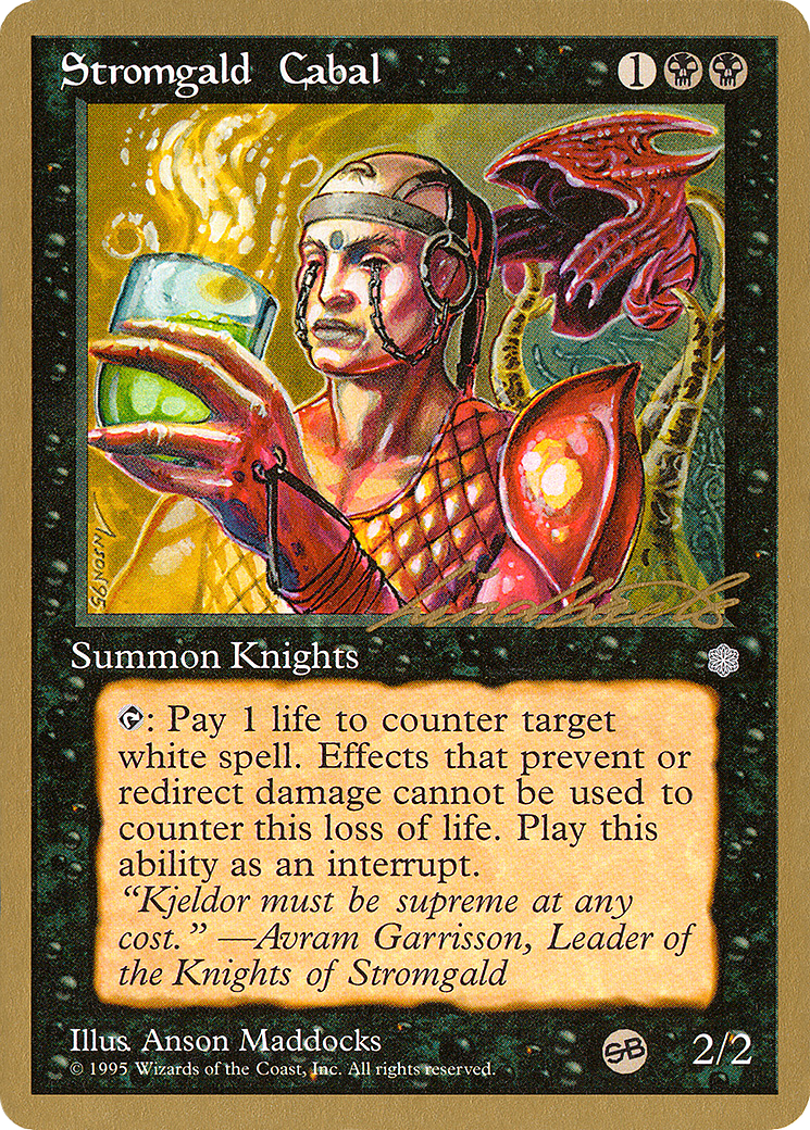 Stromgald Cabal - 1996 Leon Lindback (ICE) (SB) [Pro Tour Collector Set]