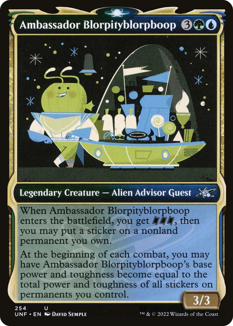 Ambassador Blorpityblorpboop - Foil - Showcase [Unfinity]